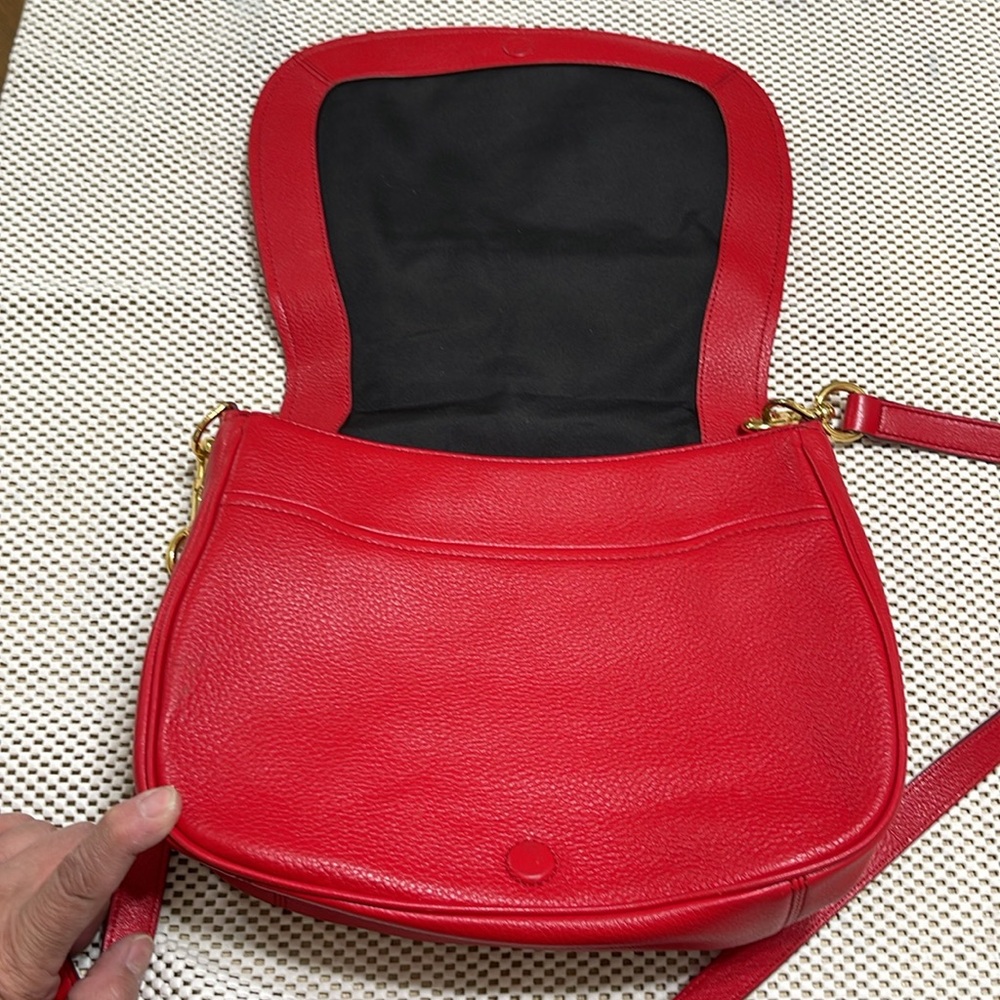 Marc Jacob’s Red Leather Empire City Crossbody Purse - Picture 14 of 15